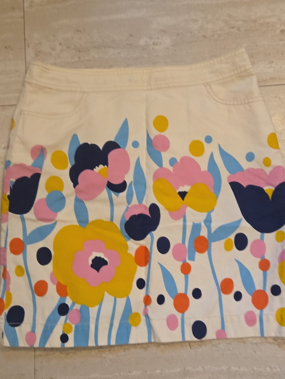 Boden Floral Print Cotton Skirt